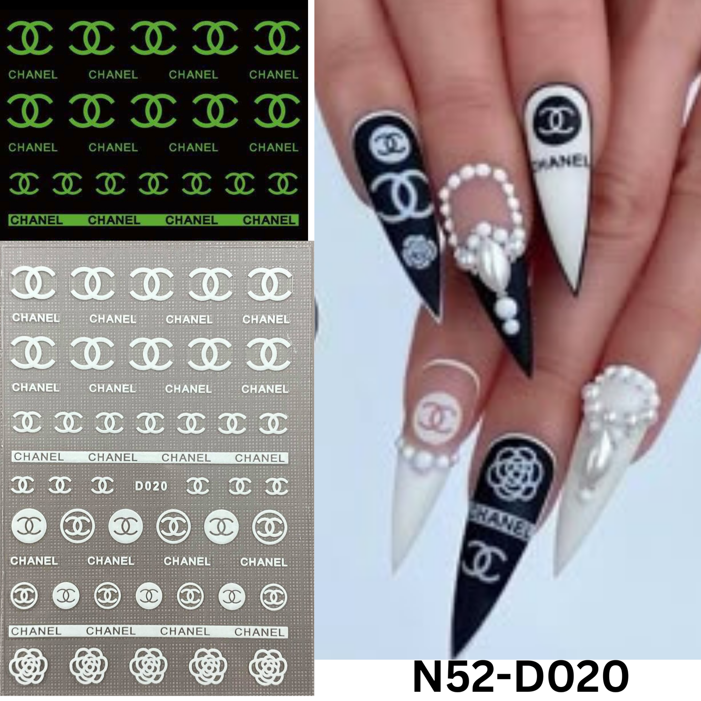 Glow in Dark Alphabet Nail Stickers 3D – DIY Initials & Name Nail Decals