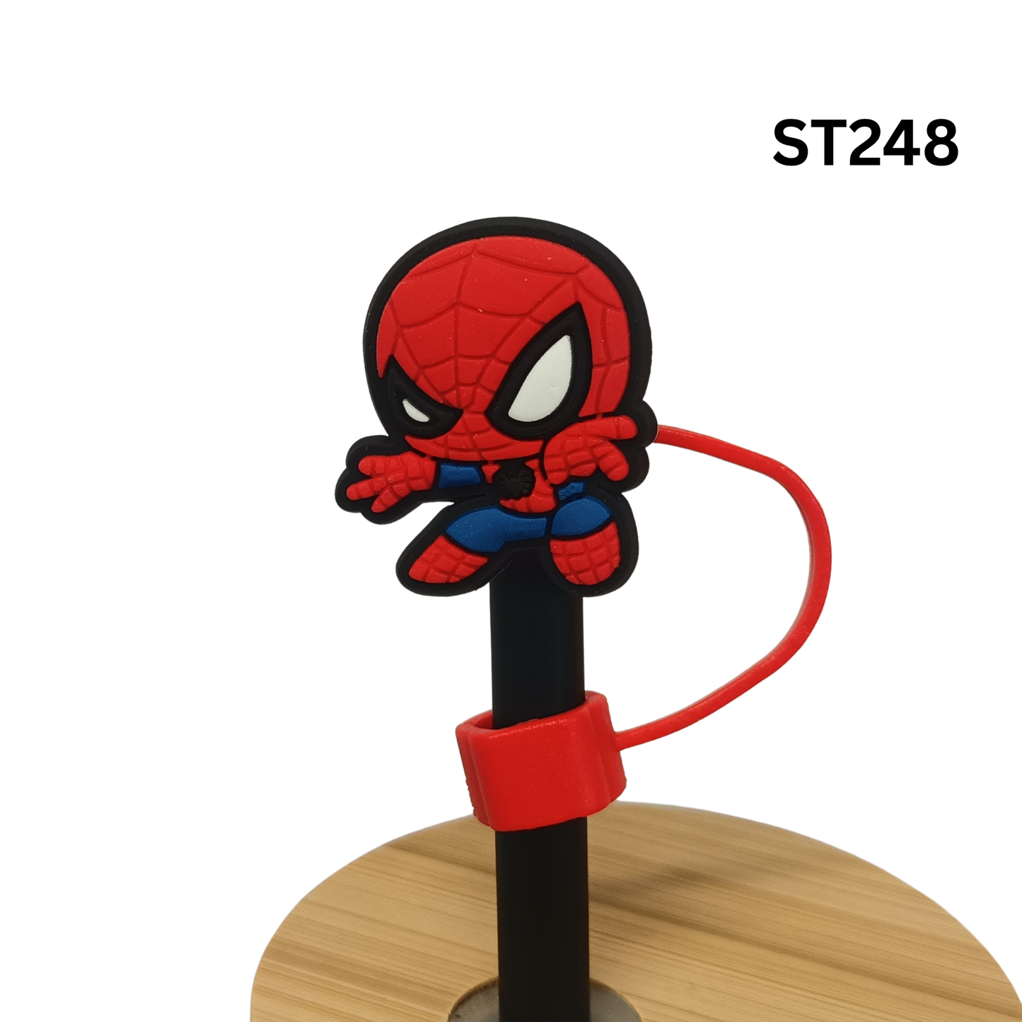 10mm Red & Blue Superhero Silicone Straw Cover Cap Dust Proof Topper for 30 & 40 oz Tumbler
