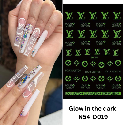 3D Glow Nail Design Stickers – Glow in the Dark Nail Art for Women