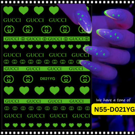 Glow in Dark Nail Decals – Fun 3D Nail Art Stickers for Party & DIY