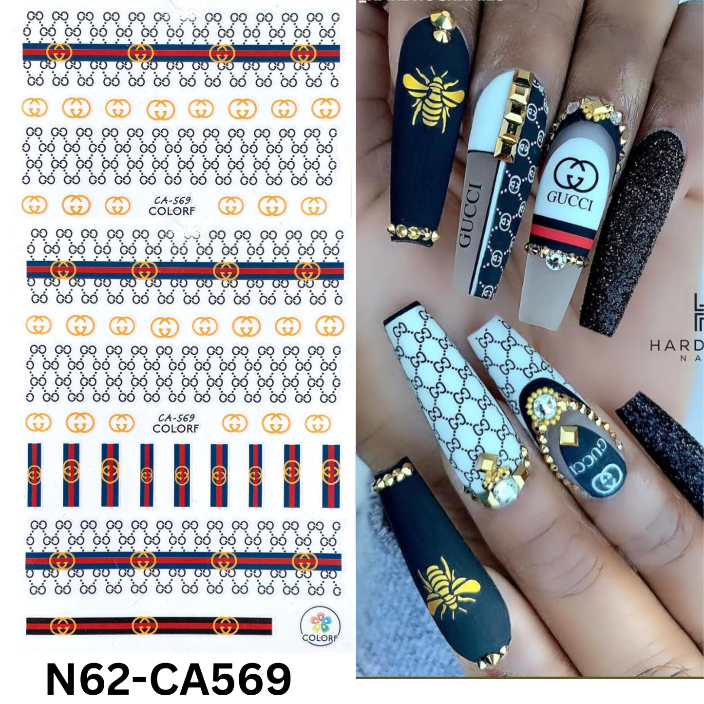 Nail 3D Sticker Multicolor color, Nail Art Sticker, Dipping, Gel X, Gel Manicure Pedicure