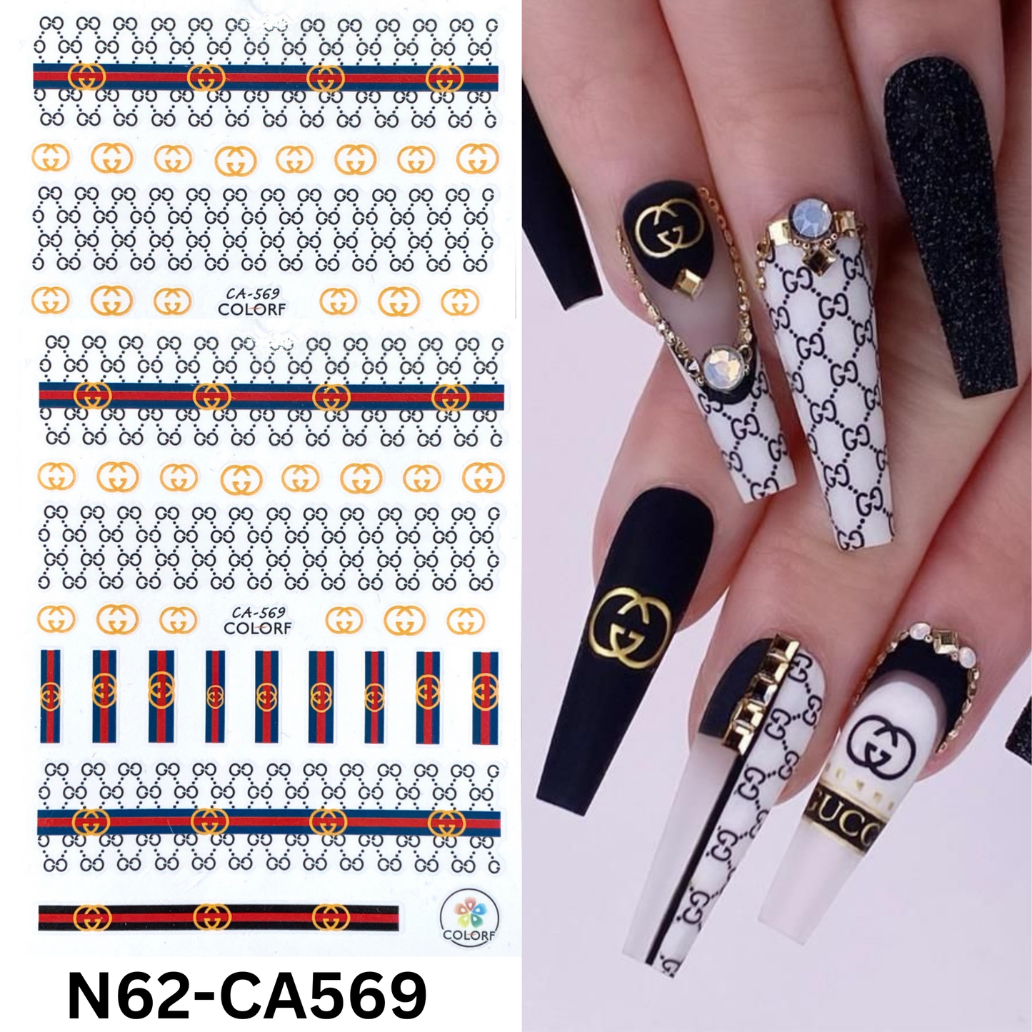 Nail 3D Sticker Multicolor color, Nail Art Sticker, Dipping, Gel X, Gel Manicure Pedicure