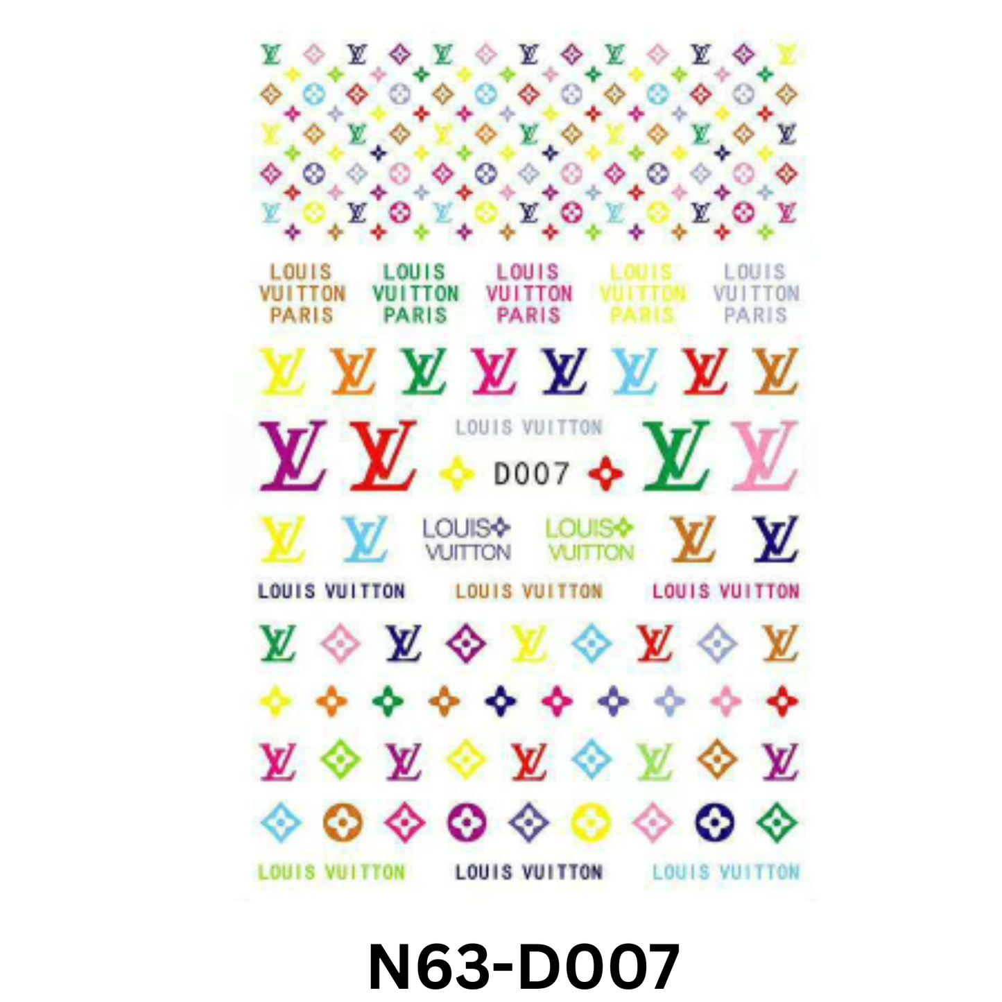 Nails 3D Sticker Multicolor color, Nail Art Sticker Acrylic, Dipping,Gel Manicure Pedicure