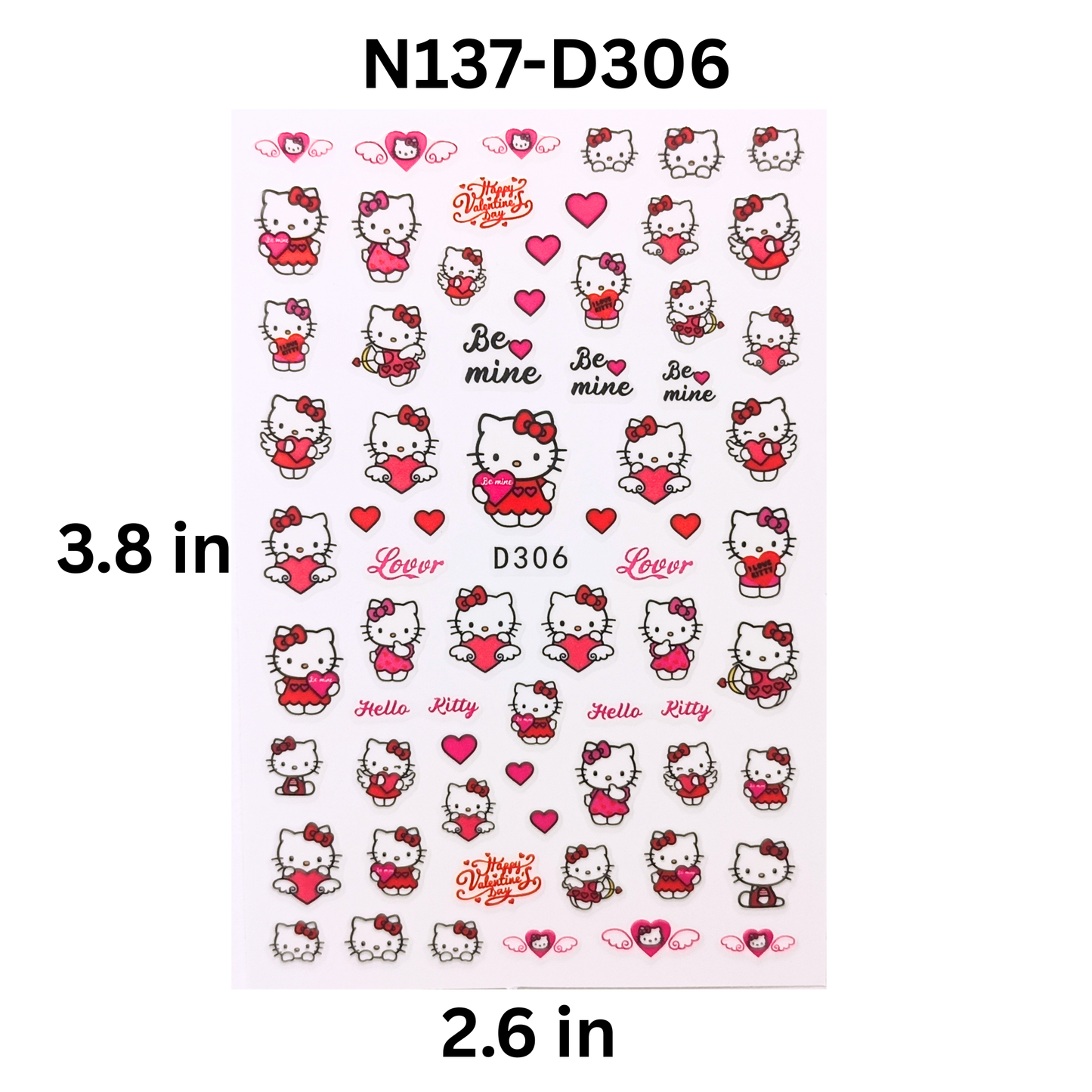 Cute Hello Kitty Nail Art Stickers – DIY Nail Decoration