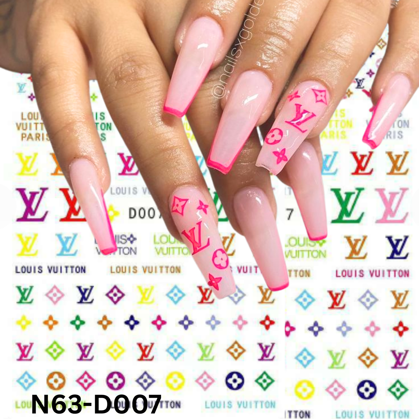 Nails 3D Sticker Multicolor color, Nail Art Sticker Acrylic, Dipping,Gel Manicure Pedicure