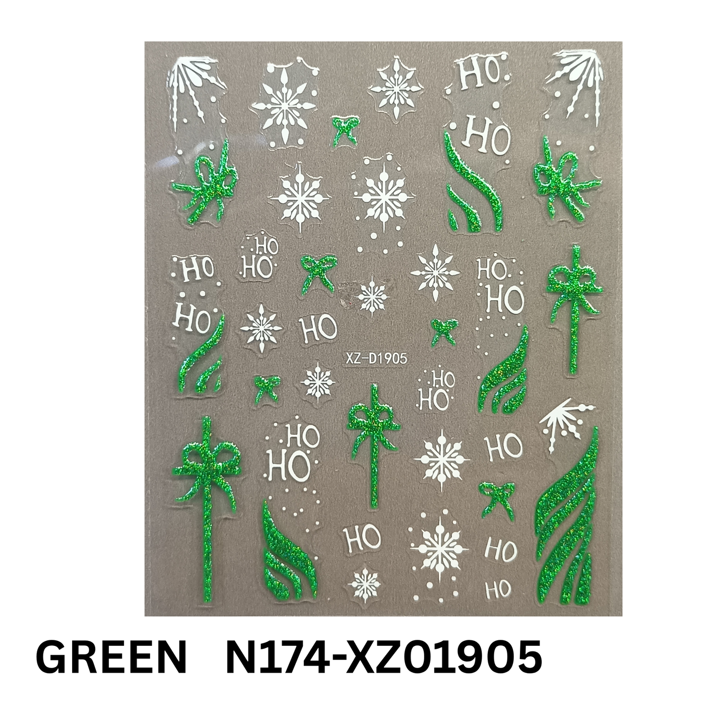 12pcs 3D Christmas Nail Decals – Santa, Snowman & Holiday Candy Design