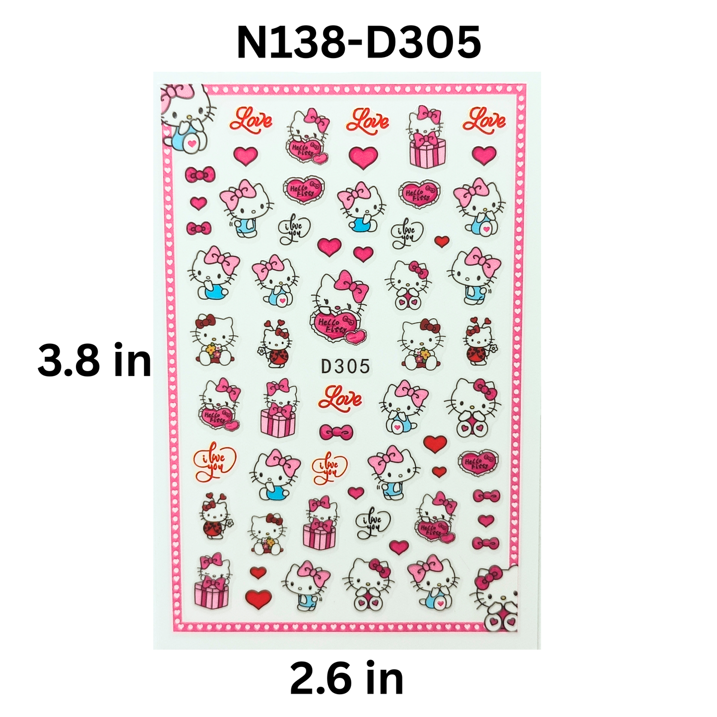 Kawaii Hello Kitty Nail Sticker – Perfect Gift for Nail Lovers