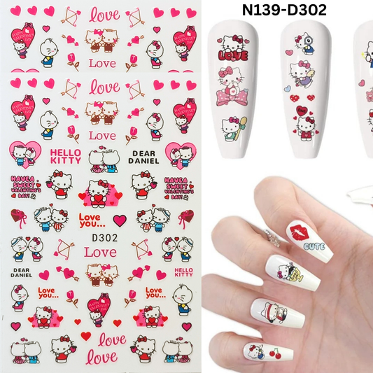 Cute & Fun Hello Kitty Nail Decals – DIY 3D Manicure Set