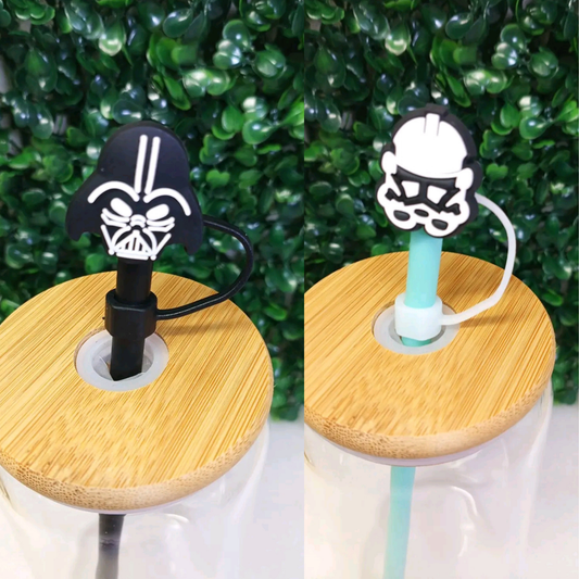 Ghostly Glare Straw Topper – 8mm Silicone Tumbler Accessory