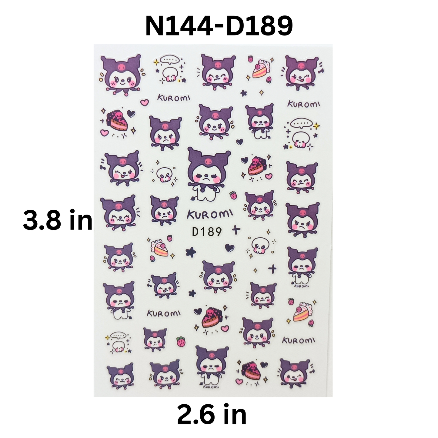 Kawaii Kuromi Nail Stickers – Easy DIY Nail Art for Nails