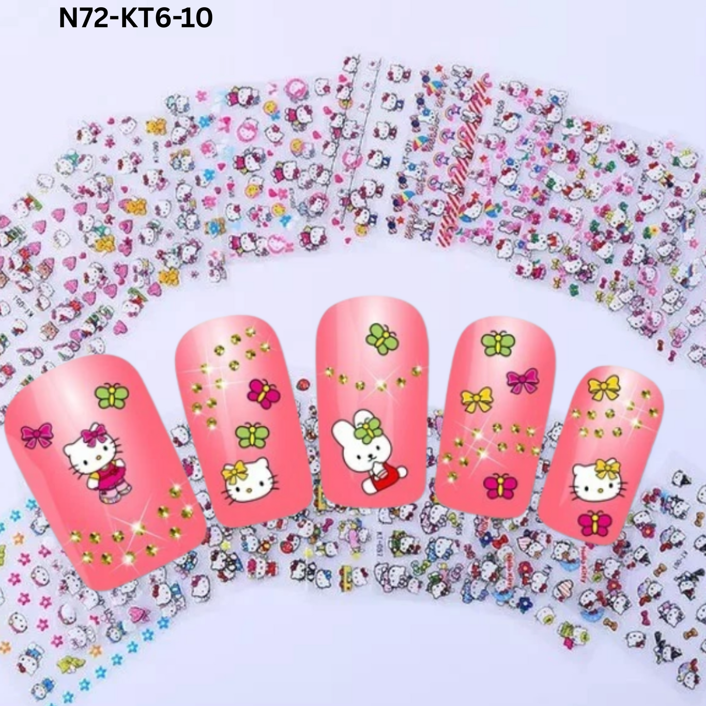 Hello Kitty Nail Stickers – Easy DIY Nail Decoration for Girls & Women