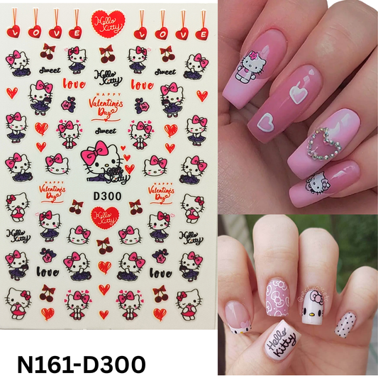 3D Hello Kitty Nail Art Stickers – Easy Peel & Stick Nail Designs