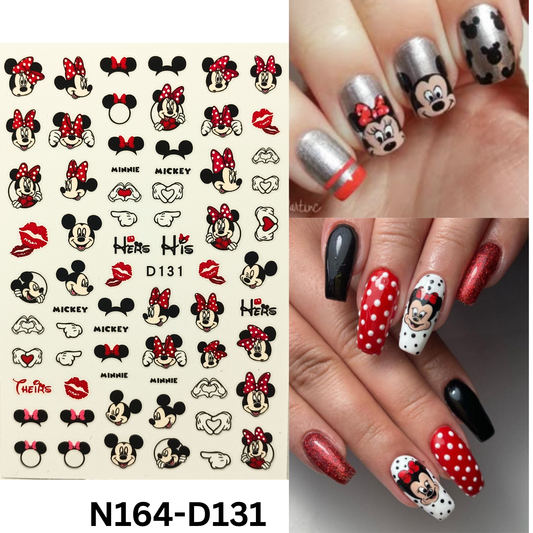 Mickey & Minnie Mouse Nail Stickers – 3D Nail Art for Party or Daily Wear