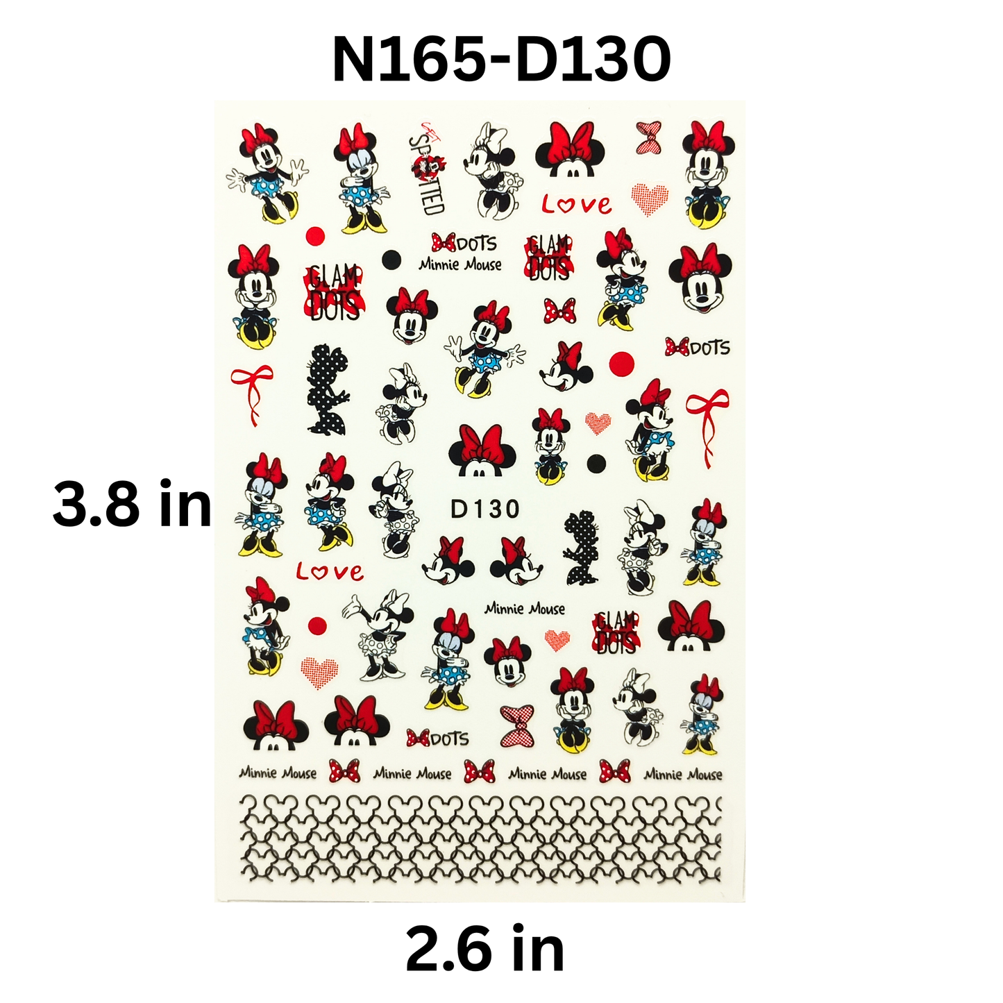 Disney-Inspired Mickey Minnie Nail Stickers – Cute Nail Accessories