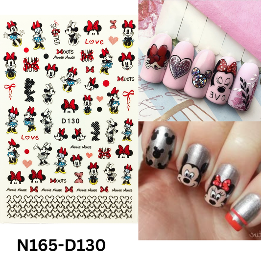 Disney-Inspired Mickey Minnie Nail Stickers – Cute Nail Accessories