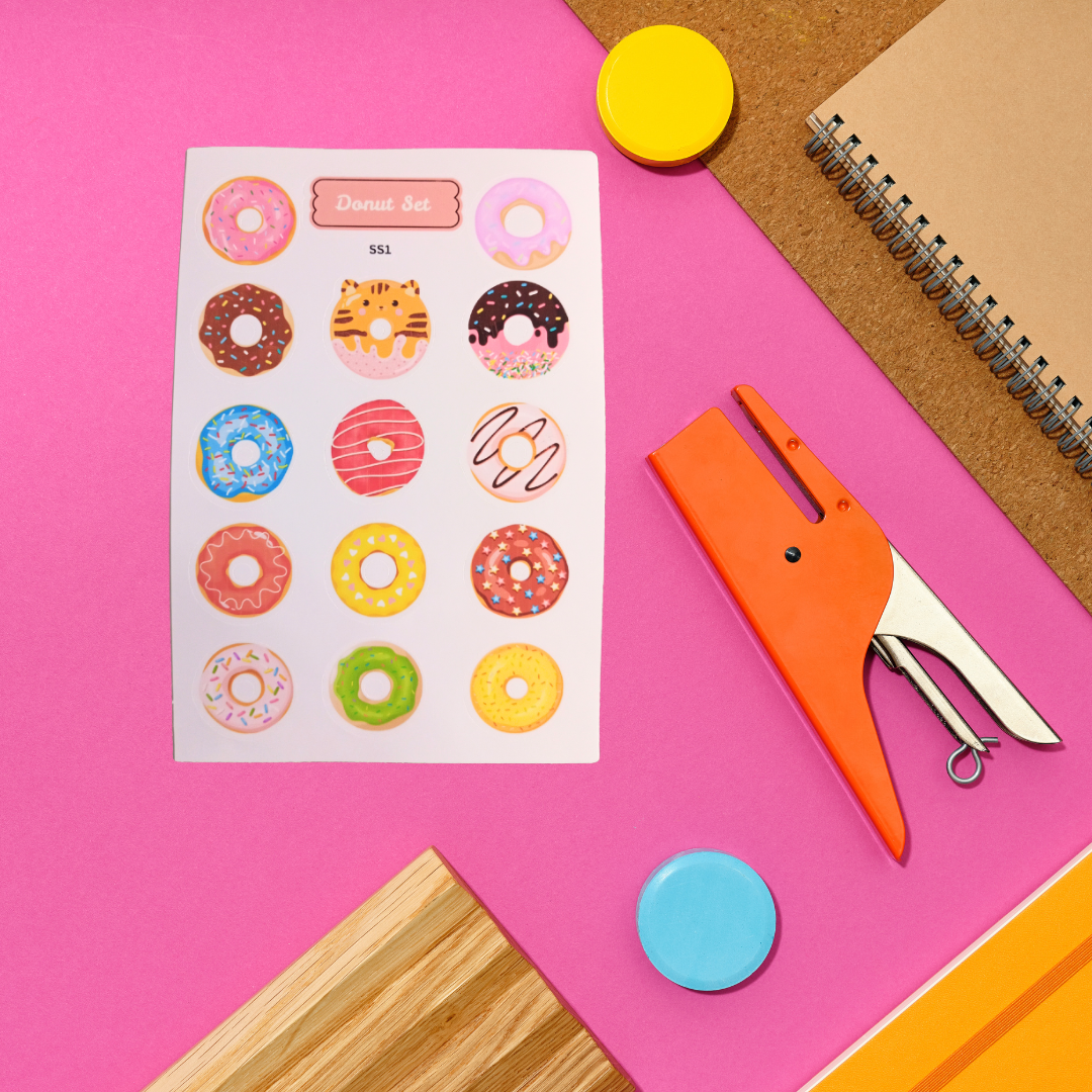 Handmade Donut Sticker Sheet, Cute & Colorful Bakery, Themed Stickers