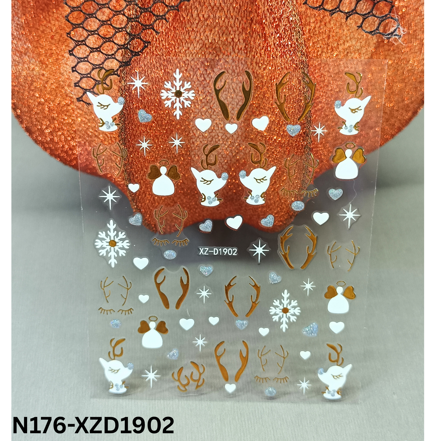 Christmas Reindeer 3D Nail Stickers – Cute Holiday Nail Art