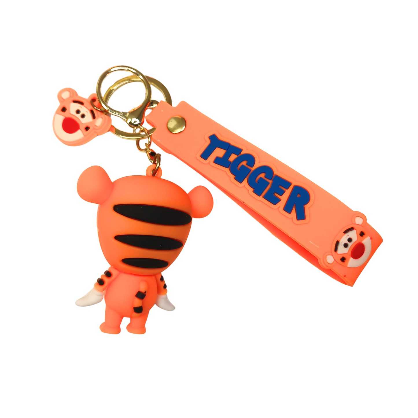 Cute Tigger Keychain with Strap – Cartoon Bag Charm & Gift Idea