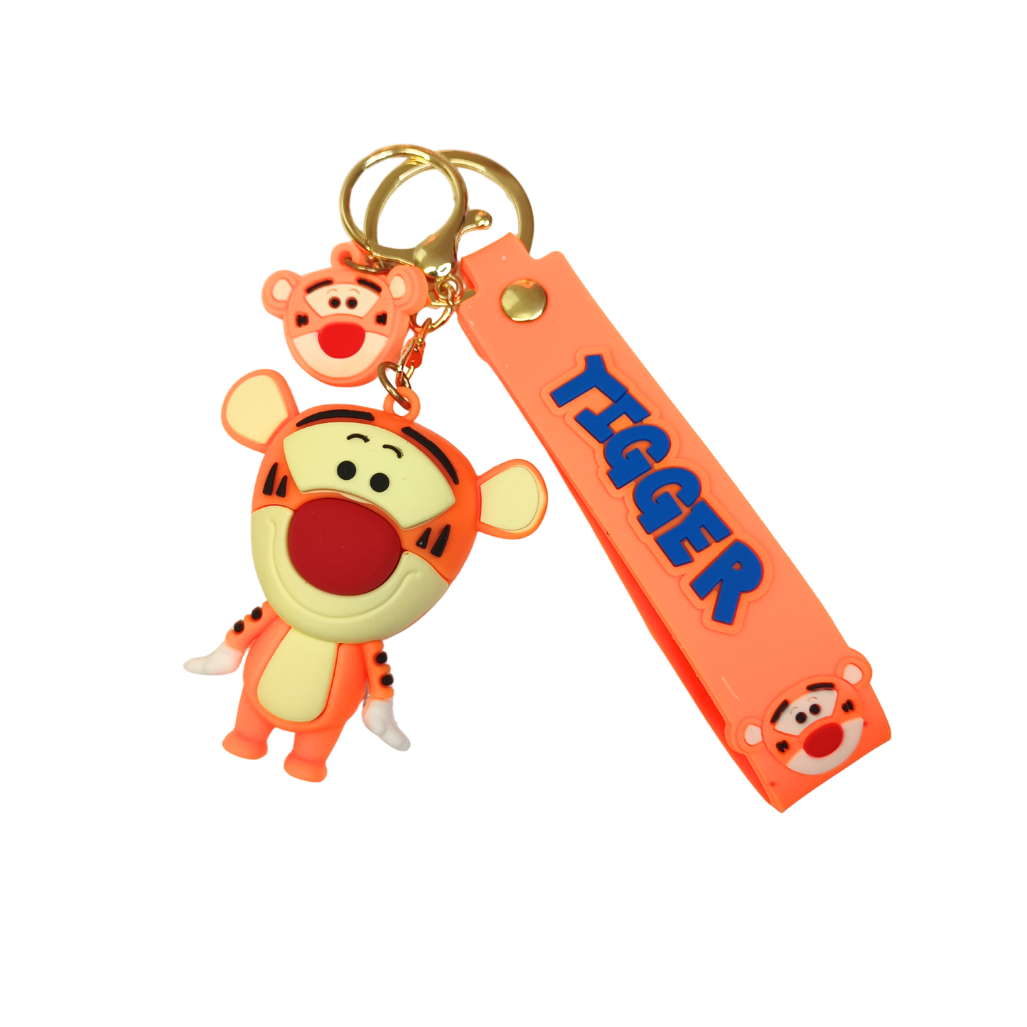 Cute Tigger Keychain with Strap – Cartoon Bag Charm & Gift Idea