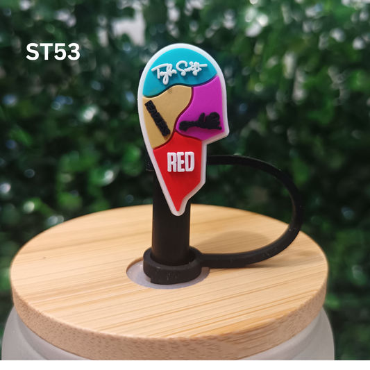 Travel Lover Straw Topper – Map Design – 10mm