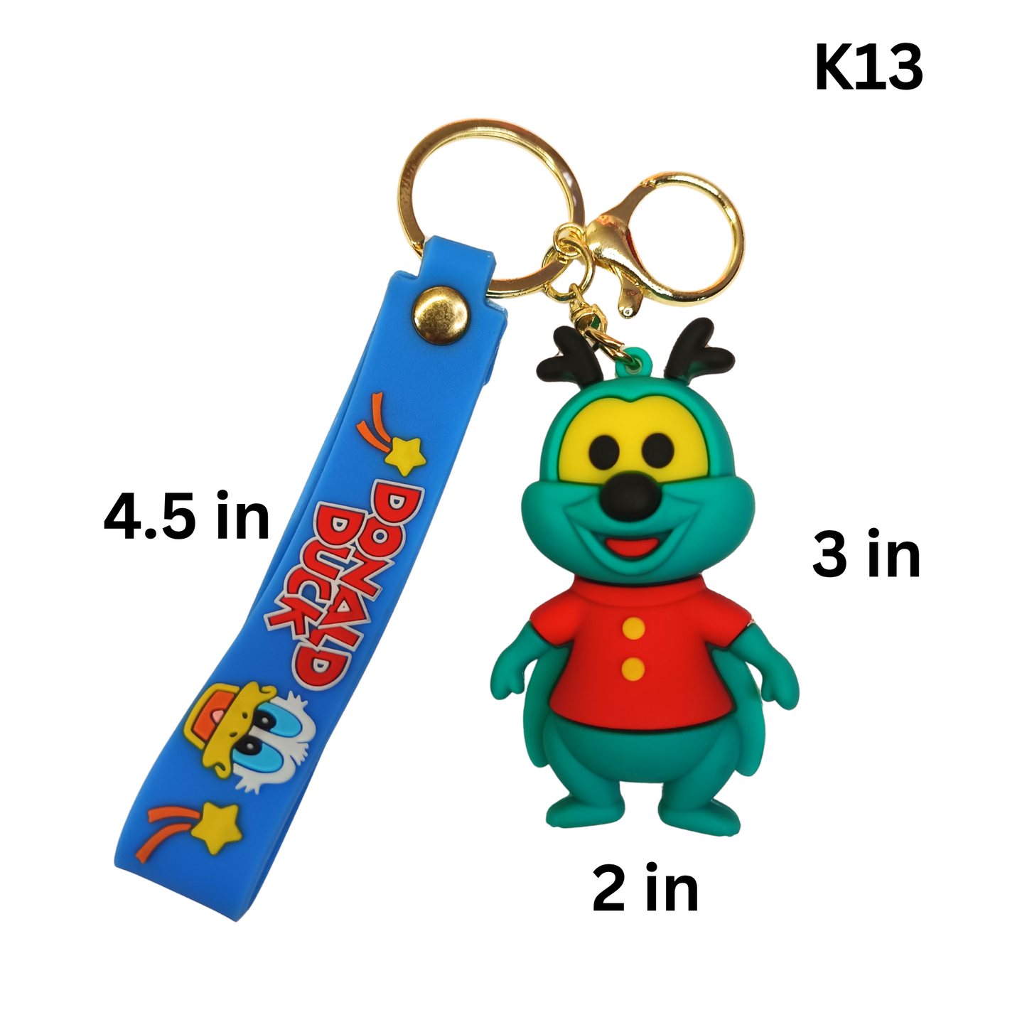 Cute Cartoon Bug Keychain Animal Bag Charm Silicone Wrist Strap