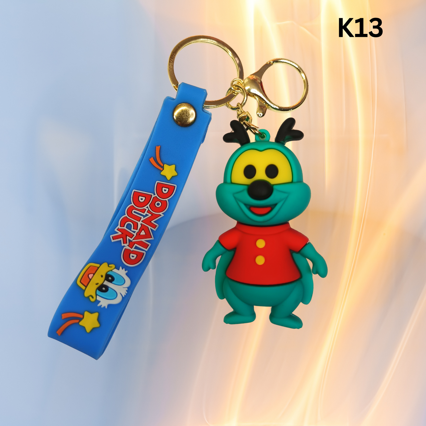 Cute Cartoon Bug Keychain Animal Bag Charm Silicone Wrist Strap