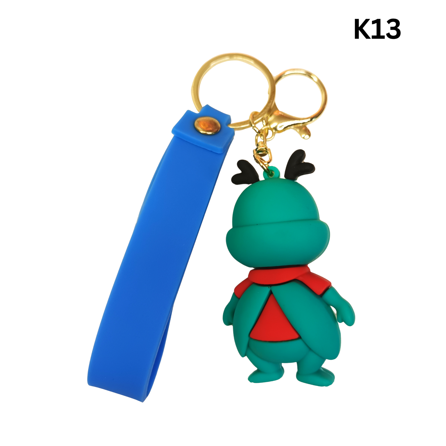 Cute Cartoon Bug Keychain Animal Bag Charm Silicone Wrist Strap