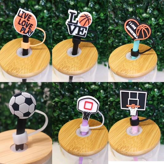 Sport Straw Topper – Basketball & Soccer Themes | 8mm & 10mm