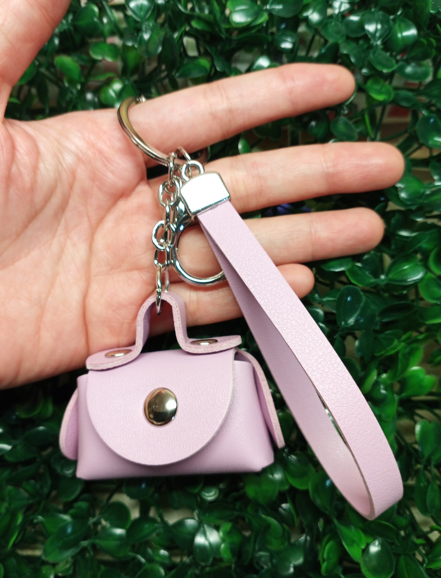 Mini bags with personalized keychains