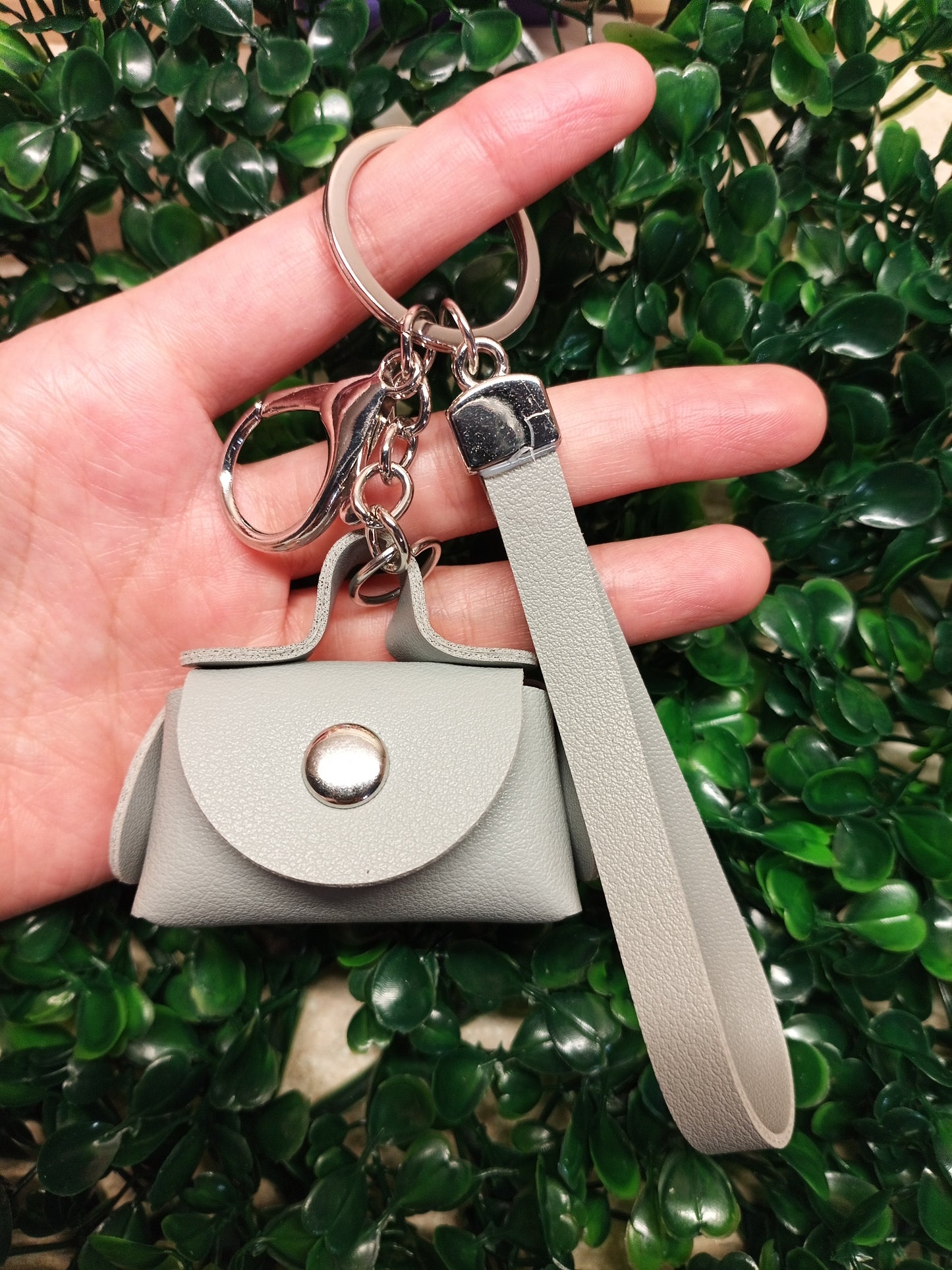 Mini bags with personalized keychains