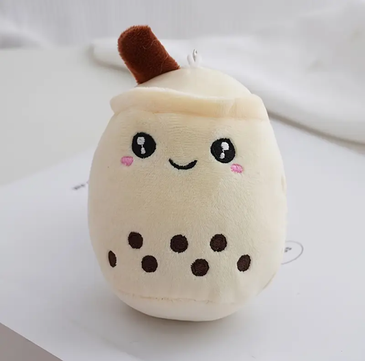 PEARL BOBA MILK TEA CUP PLUSH KEYCHAIN