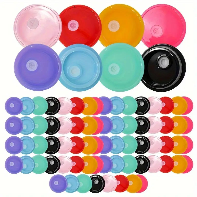 Colorful Glass Can Lids